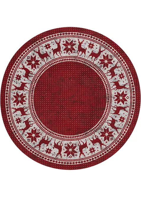 Rond vloerkleed met kerstmotieven, bonprix