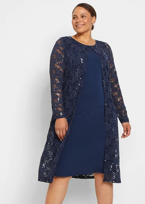 Jurk met kant (2-dlg. set), bonprix