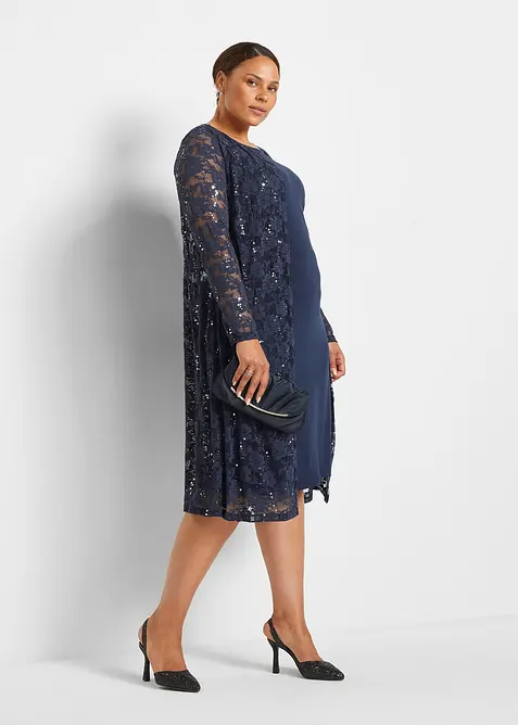 Jurk met kant (2-dlg. set), bonprix