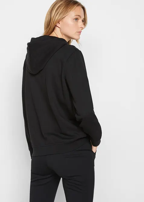 Basic hoodie van zacht frott&eacute;, bonprix