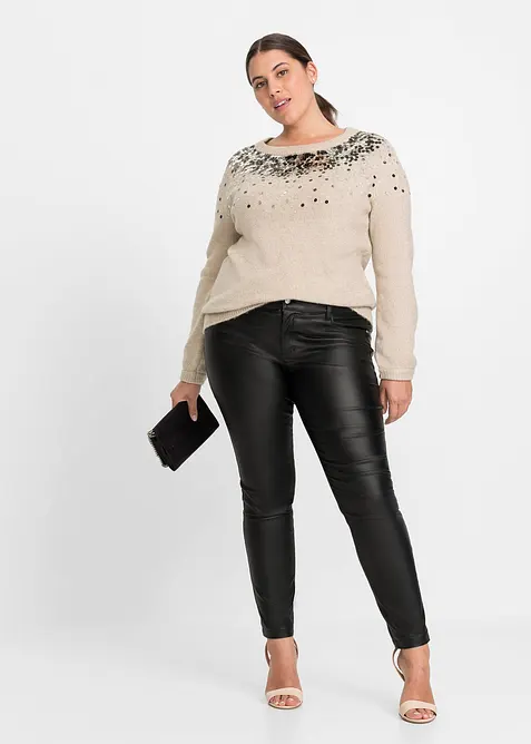Trui met pailletten, bonprix