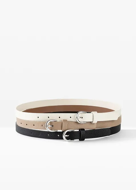 Smalle riem (set van 3), bonprix