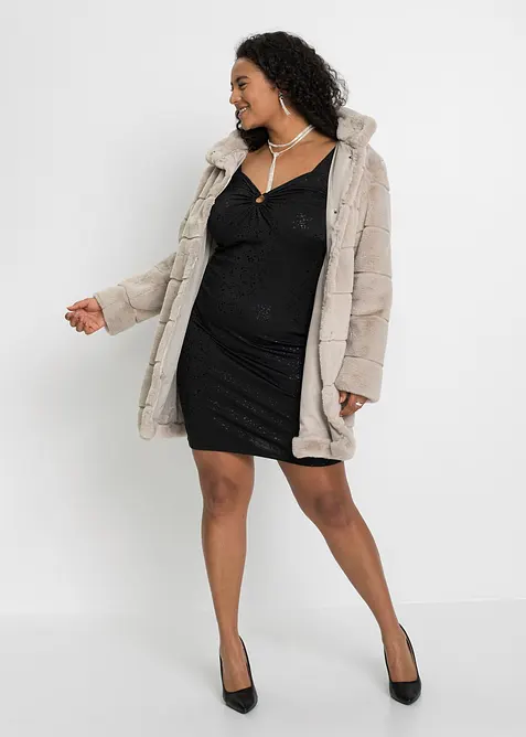 Lange jas van imitatiebont, bonprix