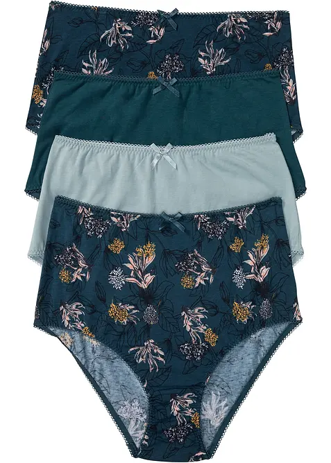 Tailleslip met biologisch katoen (set van 4), bonprix