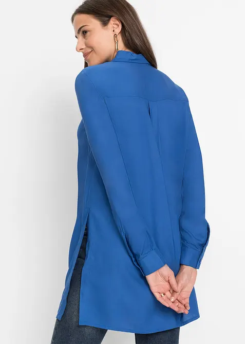 Lange blouse met splitten van soepel vallende viscose, bonprix