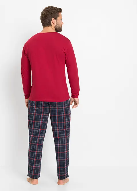 Pyjama met lange mouwen van biologisch katoen, bonprix