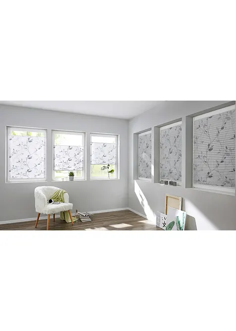 Plisségordijn met bladeren, bonprix