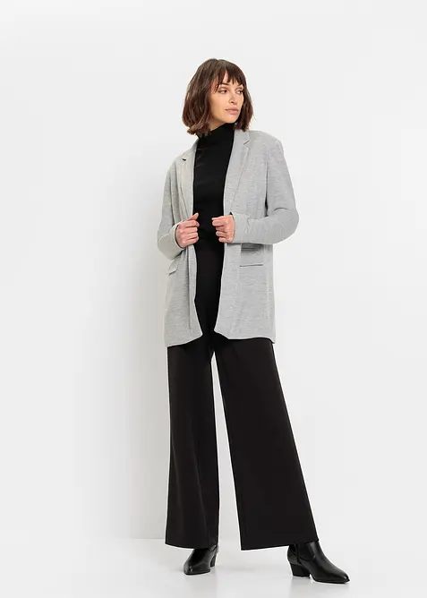 Lange jersey blazer met zakken, bonprix