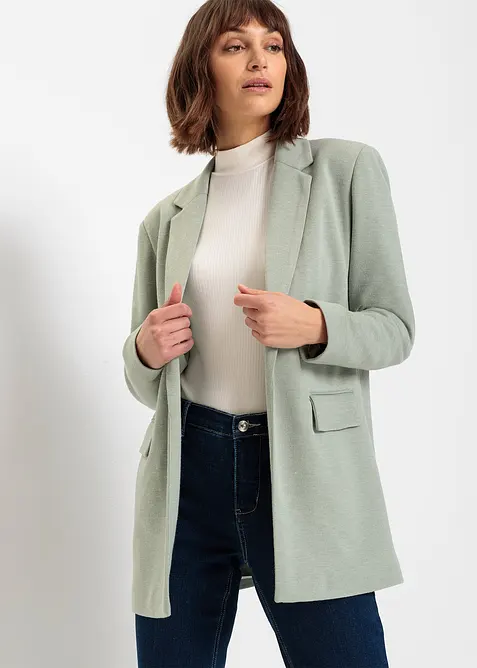 Lange jersey blazer met zakken, bonprix