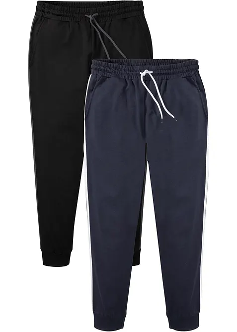 Joggingbroek met contrasterende details (set van 2), bonprix