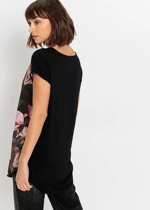 Gedessineerd shirt in een zachte viscosemix, bonprix