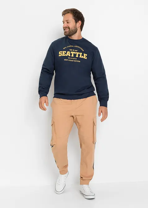 Sweater van biologisch katoen (set van 2), bonprix