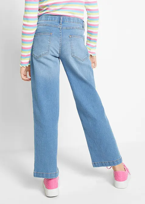 Wide leg mid waist jeans, bonprix