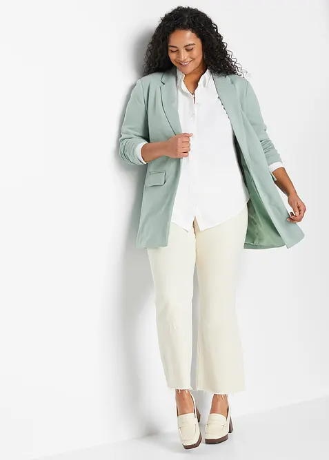 Lange jersey blazer met zakken, bonprix