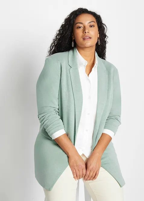 Lange jersey blazer met zakken, bonprix
