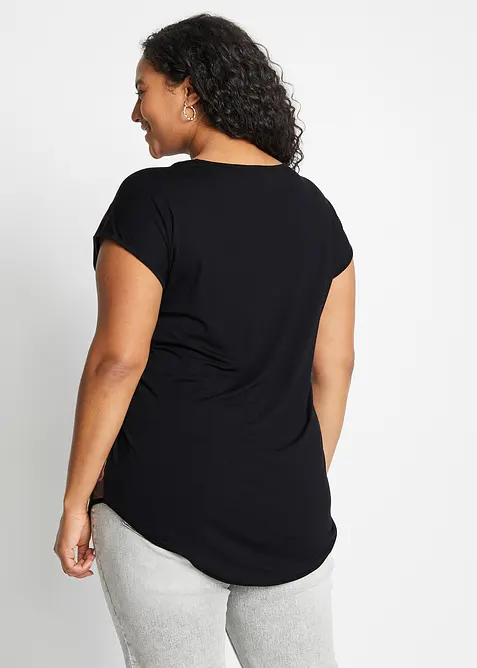 Gedessineerd shirt in een zachte viscosemix, bonprix