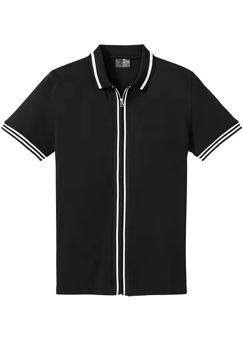 Piqu&eacute; poloshirt met ritssluiting van katoen, bonprix
