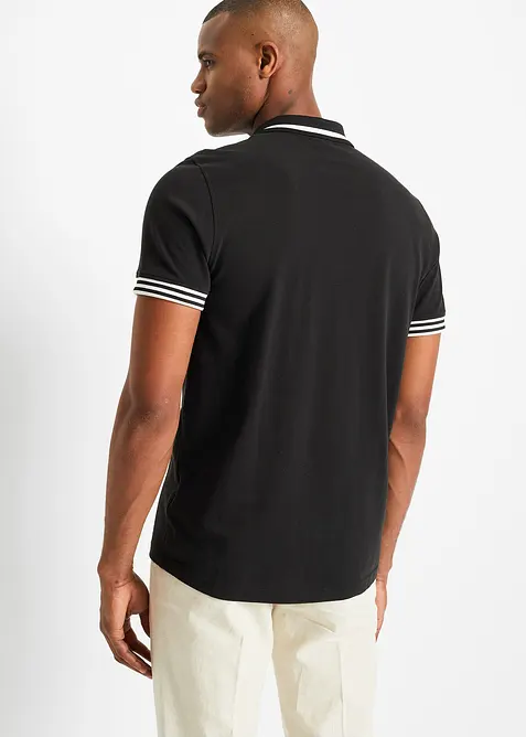 Piqu&eacute; poloshirt met ritssluiting van katoen, bonprix