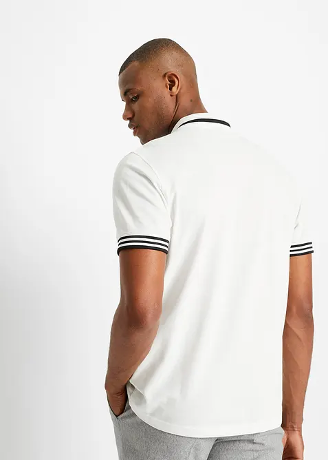 Piqué poloshirt met ritssluiting van katoen, bonprix