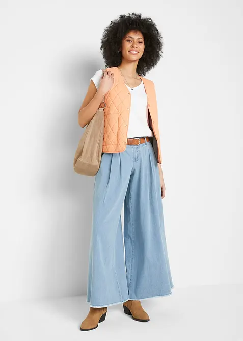 Wide leg jeans, broekrok, bonprix