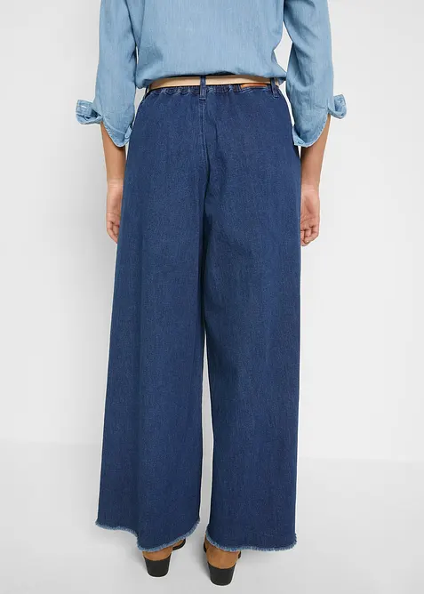 Wide leg jeans, broekrok, bonprix
