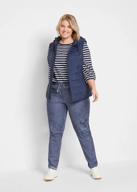 Gestreept shirt van biologisch katoen met 3/4 mouwen, bonprix