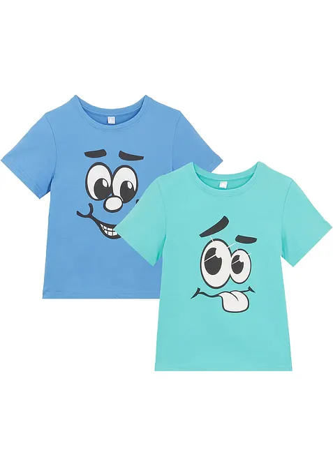 T-shirt van biologisch katoen (set van 2), bonprix