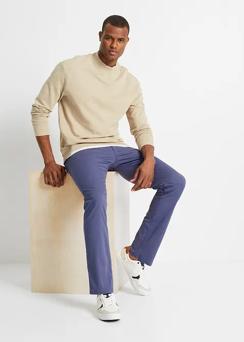 Regular fit chino met comfortband riem, straight, bonprix