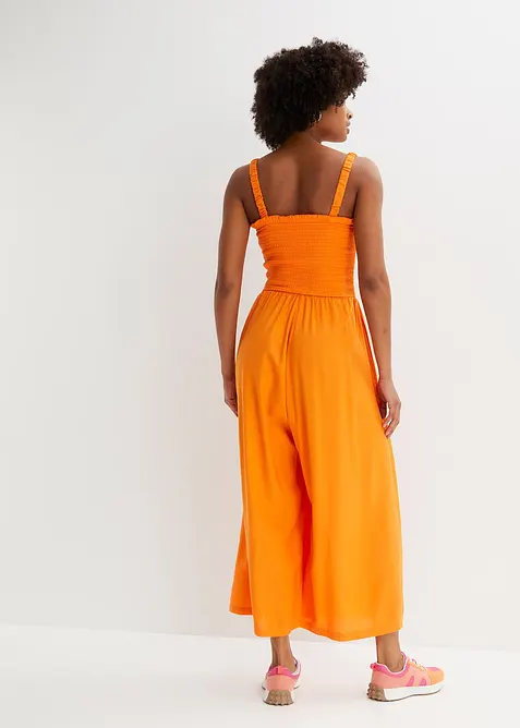 Jumpsuit met wijde pijpen van soepele viscose, bonprix