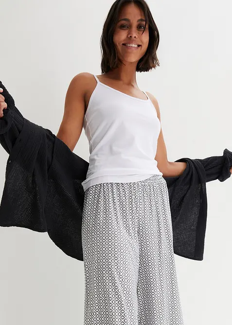 Spaghetti top met biologisch katoen (set van 2), bonprix