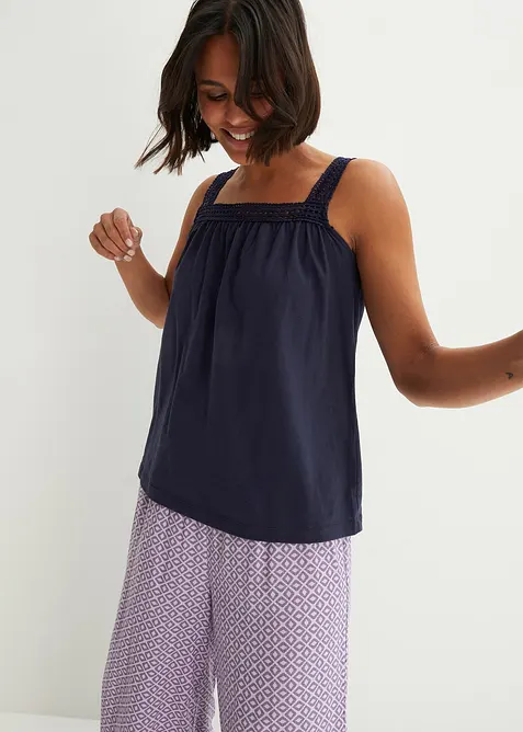 Top met kanten schouderbandjes, bonprix