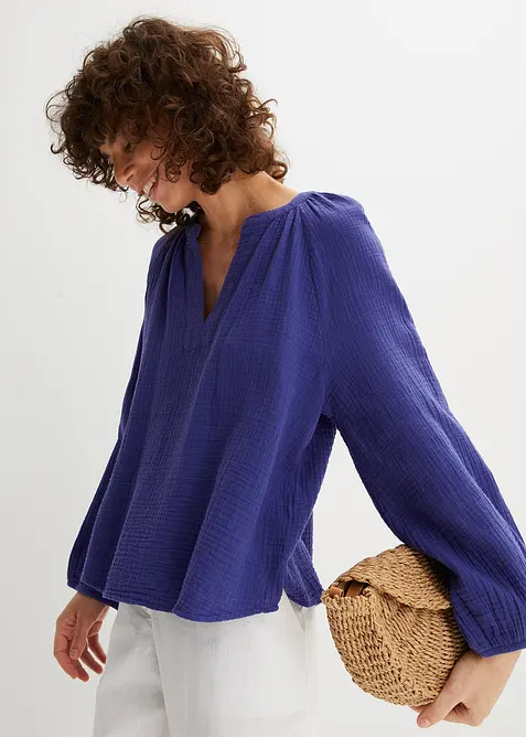 Oversized blouse van mousseline, bonprix