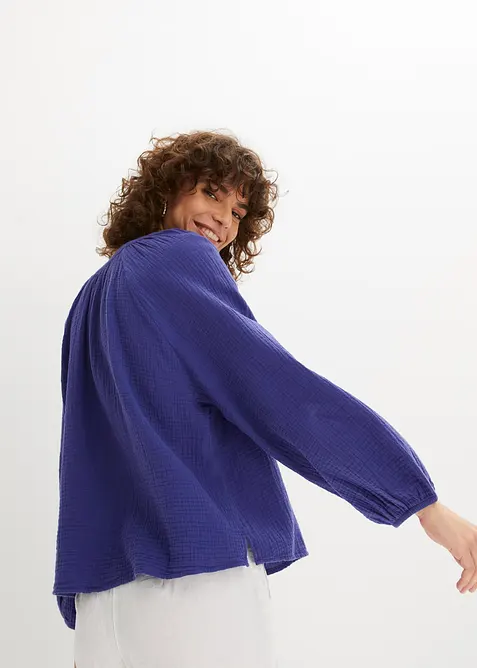 Oversized blouse van mousseline, bonprix