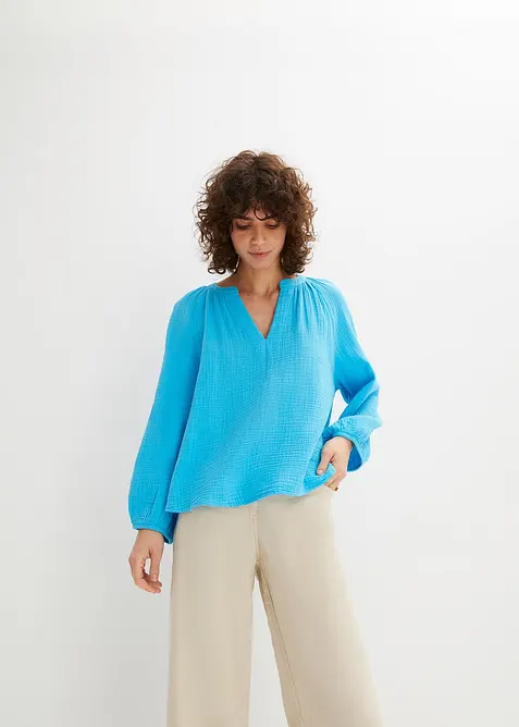 Oversized blouse van mousseline, bonprix