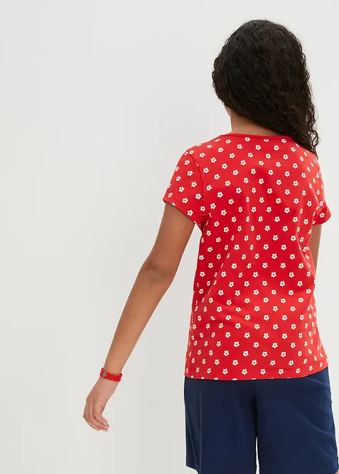 Meisjes T-shirt (set van 2) van puur biologisch katoen, bonprix