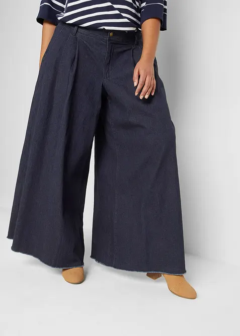 Wide leg jeans, broekrok, bonprix