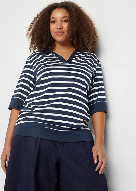 Poloshirt van katoen-viscosemix, bonprix