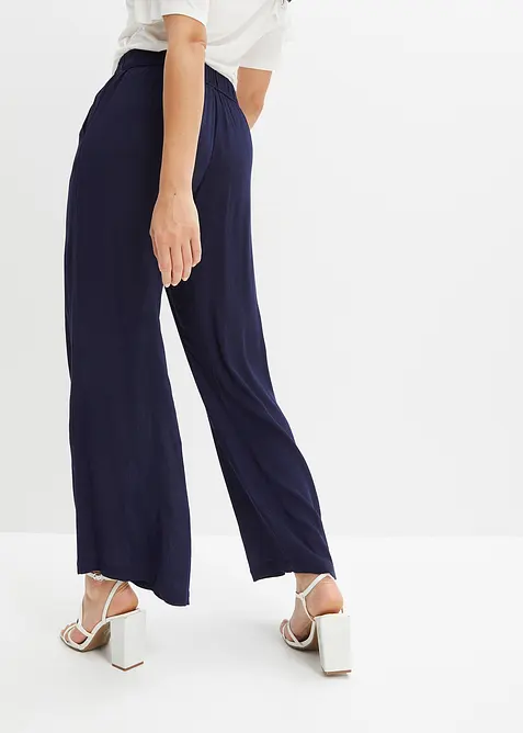 Wijde broek van soepele viscose, bonprix