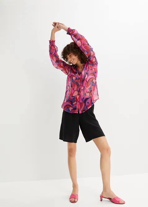 Instapbermuda van mousseline, bonprix