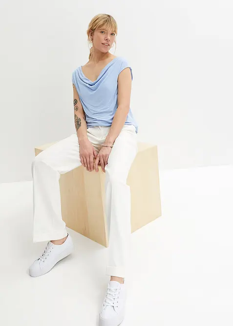 Top met watervalhals, bonprix