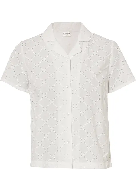 Blouse met broderie anglaise, bonprix
