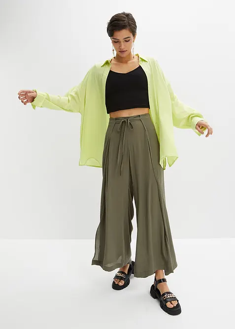 Broek van soepele viscose, bonprix