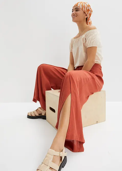 Broek van soepele viscose, bonprix