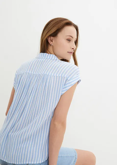 Blouse van soepele viscose, korte mouw, bonprix