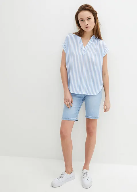 Blouse van soepele viscose, korte mouw, bonprix