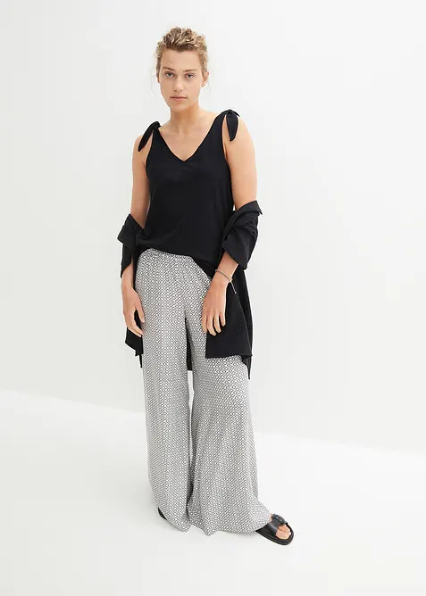 Top met knoopdetails van biologisch katoen, bonprix