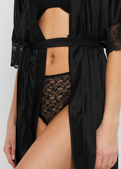 High leg maxislip (set van 3) van gerecycled kant, bonprix