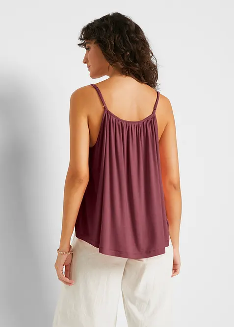 Top met spaghettibandjes van soepele viscose, bonprix