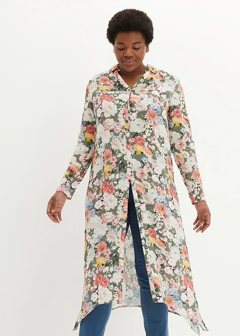 Lange blouse van soepele viscose, bonprix