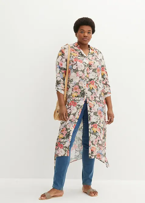 Lange blouse van soepele viscose, bonprix